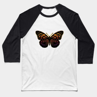 black batterfly Baseball T-Shirt